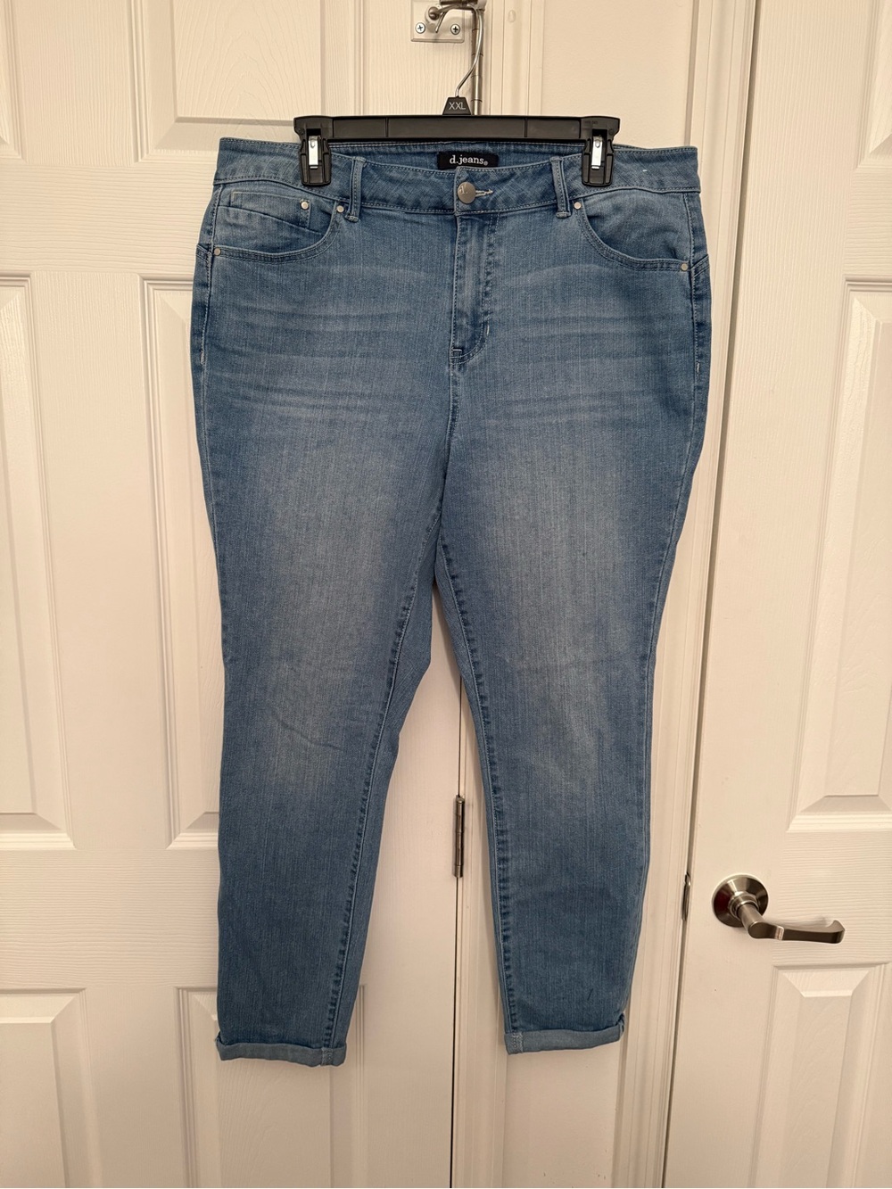 d. jeans Light Blue Cropped Stretch Skinny Jeans